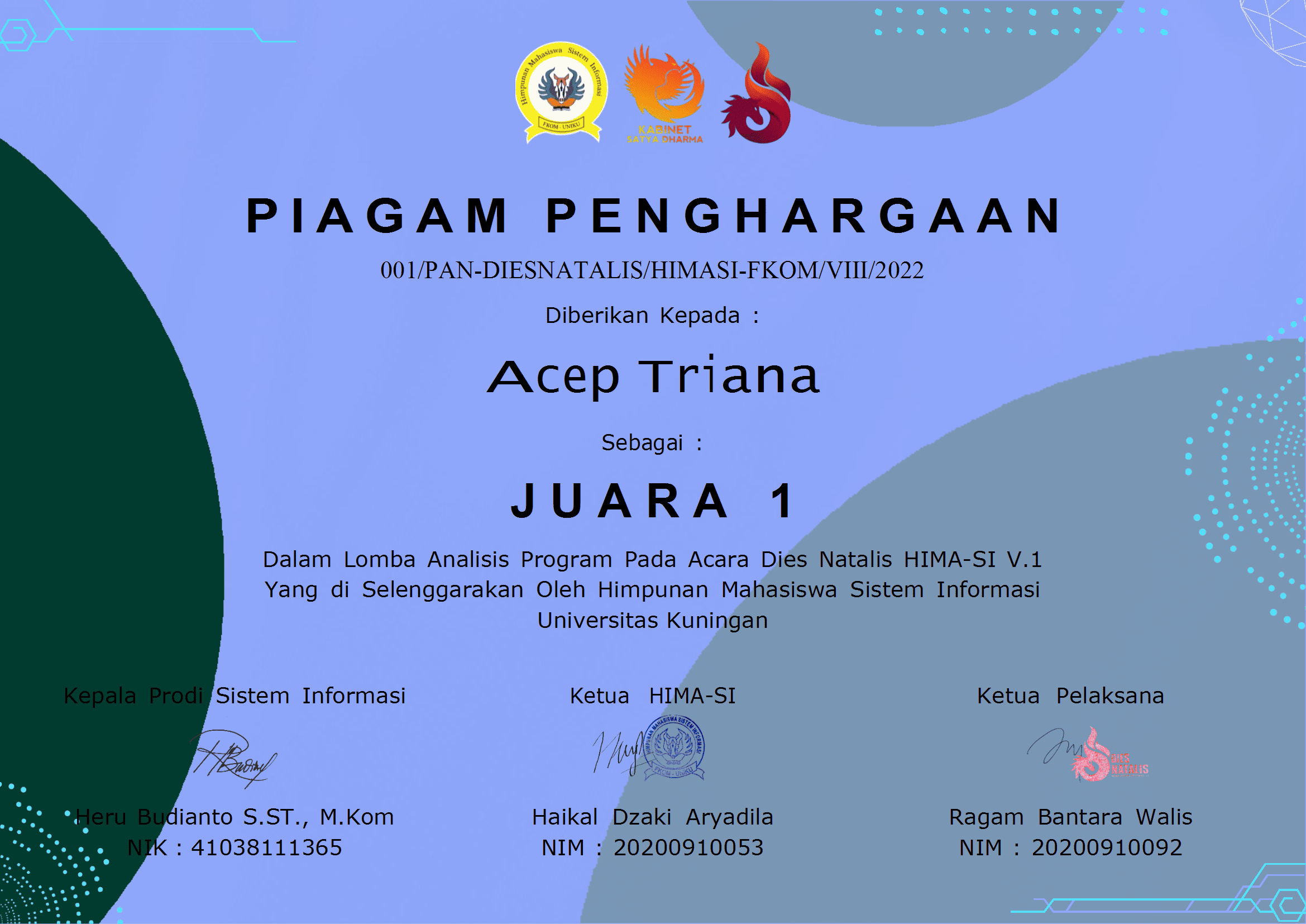 Juara 1 Analisis Program - Kompetisi
